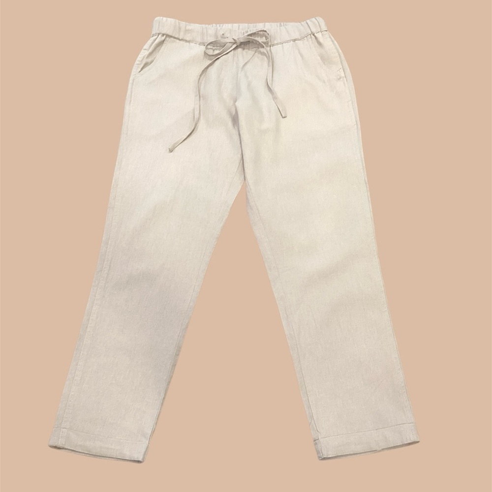 Just Living Women’s Drawstring Casual Pants - Beige, size Small 💐